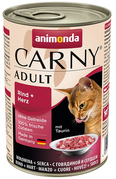 Animonda Carny Adult Wołowina + Serca puszka 400g - obrazek 2