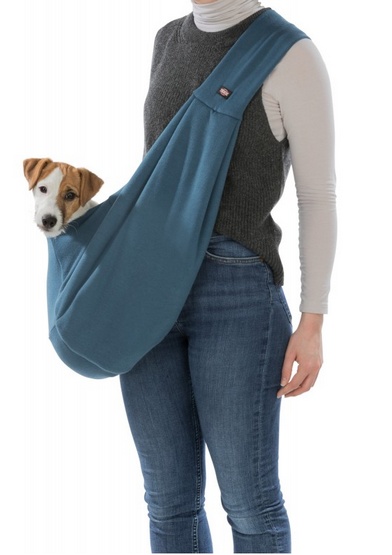 Trixie Nosidło przednie Soft do transportu zwierząt niebieski-jasnoszary - obrazek 3