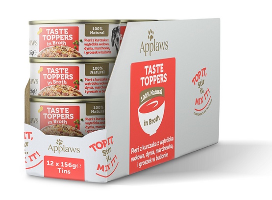 Applaws Dog Taste Toppers puszka z kurczakiem, wątrobą wołową i warzywami 156g - obrazek 4