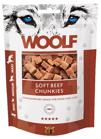 Woolf Soft Beef Chunkies 100g - obrazek 2