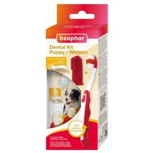Beaphar Puppy Dental Kit - szczoteczka i pasta do zębów 50g