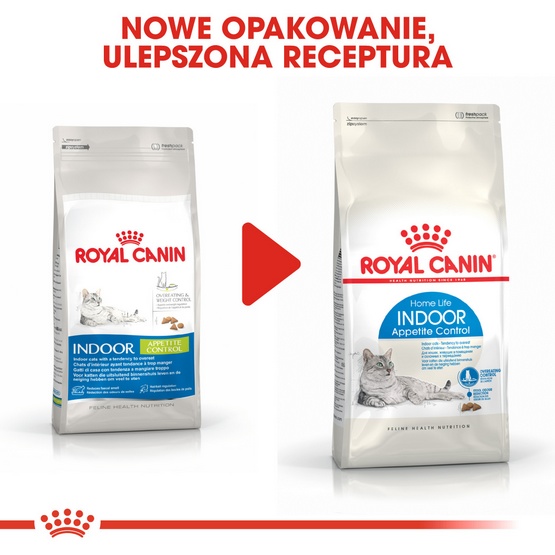 Royal Canin Indoor Apetite Control karma sucha dla kotów dorosłych przebywających w domu, domagających się jedzenia 400g - obrazek 3