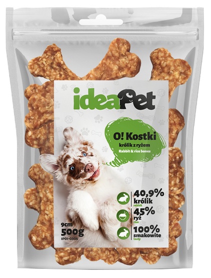 IdeaPet Kostki królik z ryżem 9cm 500g - obrazek 4