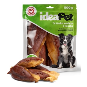 IdeaPet Uszka królicze z kaczką 500g