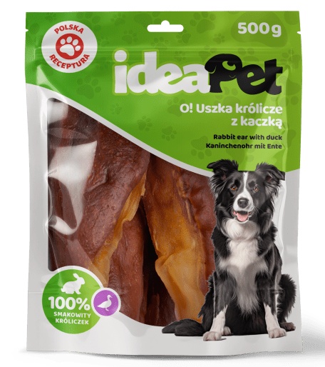 IdeaPet Uszka królicze z kaczką 500g - obrazek 2