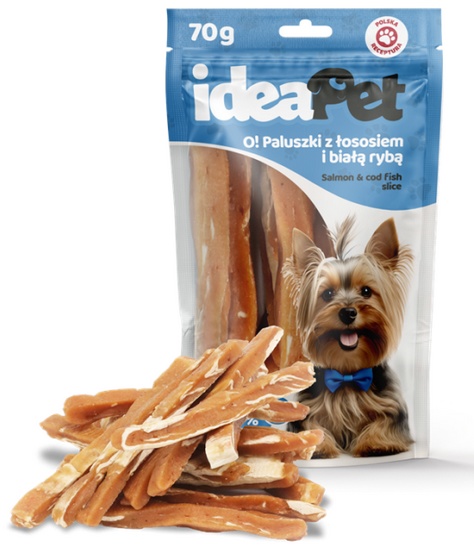 IdeaPet O! Paluszki z łososiem i białą rybą 70g