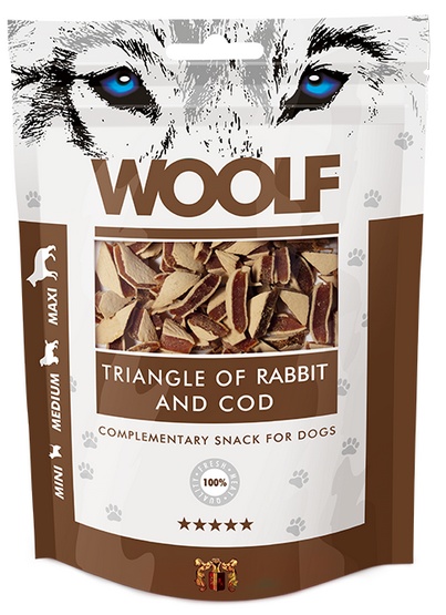 Woolf Rabbit & COD Triangle 100g - obrazek 2