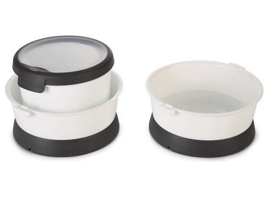 Curver Zestaw podróżny na karmę i wodę biały/szary - obrazek 2