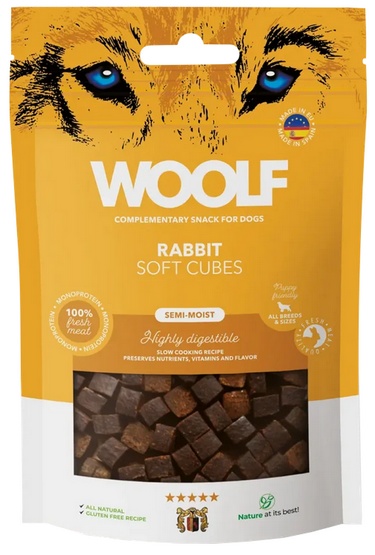 Woolf Soft Cubes Monoprotein Rabbit 100g - obrazek 2