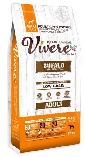 Vivere Maxi Adult Buffalo 12kg Karma Monobiałkowa z Bawołem dla dużych ras