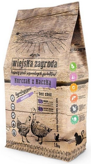 Wiejska Zagroda Kot - Kurczak z kaczką 1,6kg - obrazek 2