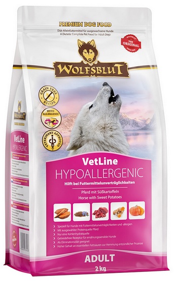 Wolfsblut Dog VetLine Hypoallergenic - konina i bataty 2kg