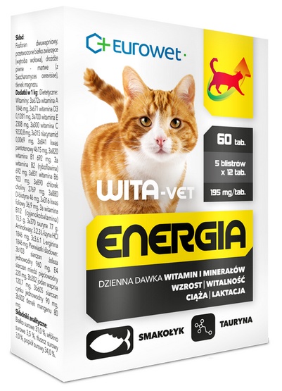 Wita-Vet Kot Energia Junior + Adult 60tabl - obrazek 2