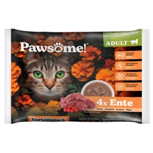 Pawsome Adult Ente - kaczka saszetki 4x85g
