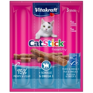Vitakraft Cat Stick Classic flądra + omega3 3szt [31218]
