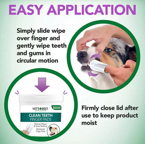 Vet's Best Czyściki do zębów napalcowe 50szt. - obrazek 4