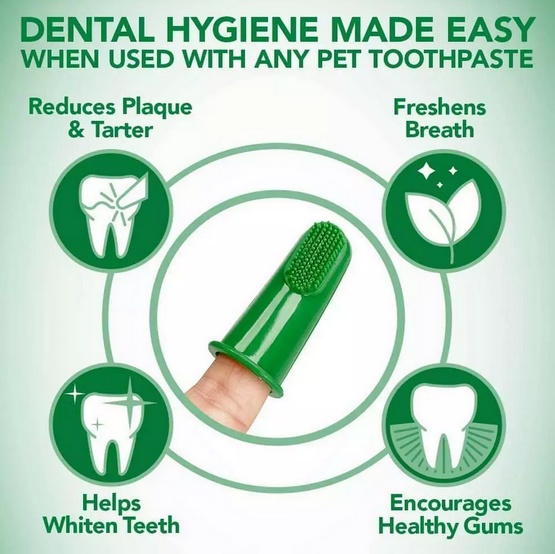 Vet's Best Dental żel + szczoteczka zestaw Puppy - obrazek 2