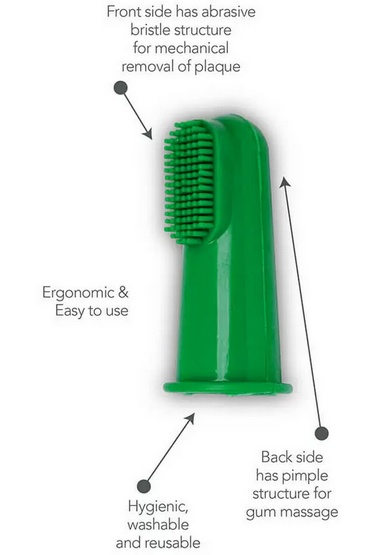 Vet's Best Dental żel + szczoteczka zestaw Puppy - obrazek 3