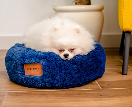 MIMIKO Pets Legowisko Shaggy okrągłe M 45cm chabrowe - obrazek 2