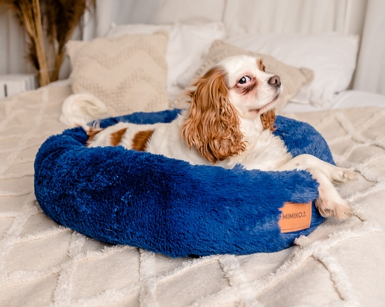 MIMIKO Pets Legowisko Shaggy okrągłe L 60cm chabrowe - obrazek 3