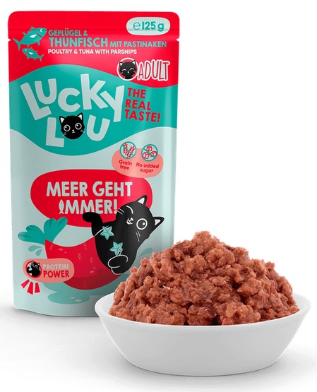 Lucky Lou Lifestage Adult Drób i tuńczyk saszetka 125g - obrazek 4