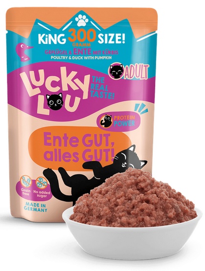 Lucky Lou Lifestage Adult Drób i kaczka saszetka 300g - obrazek 4