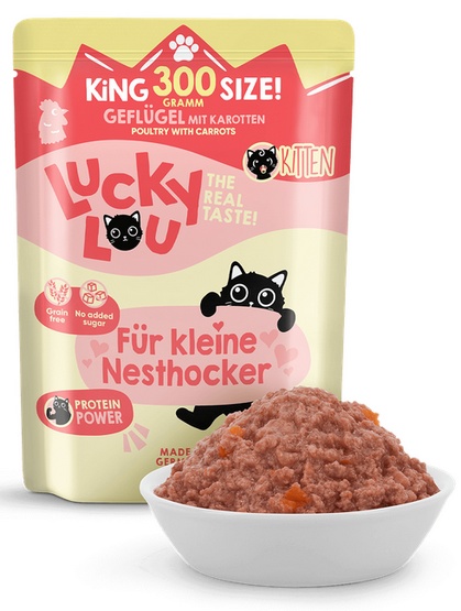 Lucky Lou Lifestage Kitten Drób saszetka 300g - obrazek 4