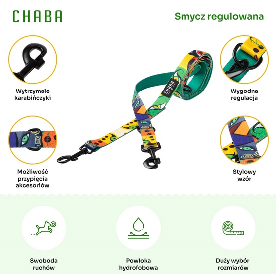 CHABA Smycz regulowana Story III L 25mm/260cm Jumbo - obrazek 4