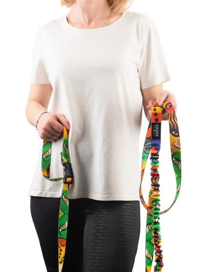 CHABA Smycz z amortyzatorem do biegania Story III L 25mm/280cm Jumbo - obrazek 4