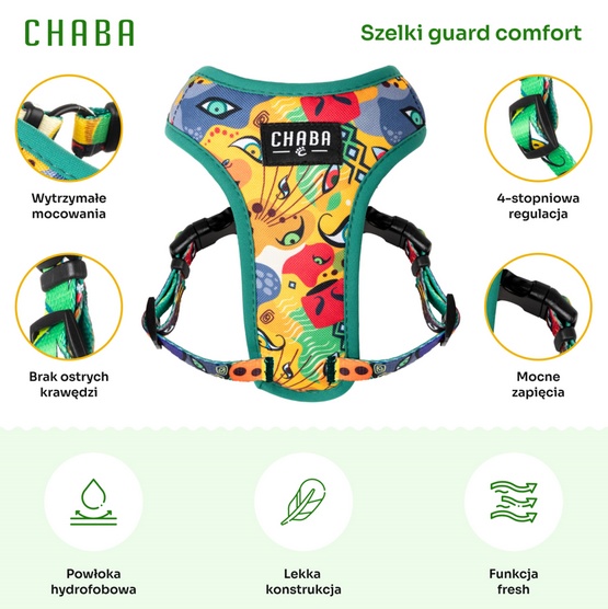 CHABA Szelki Guard Comfort Story III bezuciskowe M 1,6cm Jumbo - obrazek 4