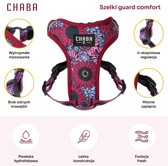 CHABA Szelki Guard Comfort Story III bezuciskowe L 2,0cm Lakota - obrazek 4