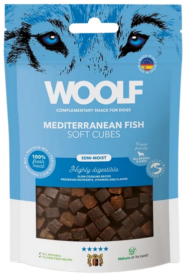 Woolf Soft Cubes Mediterranean Fish 100g - obrazek 2