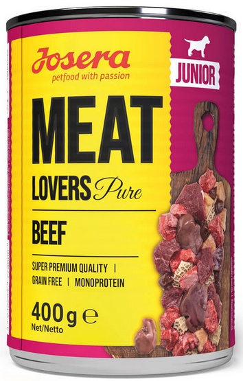 Josera Meat Lovers Pure Junior Wołowina puszka 400g - obrazek 2
