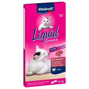 Vitakraft Cat Liquid-Snack z Wątróbka i biotyna 6x15g [58066]