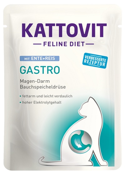 Kattovit Feline Diet Gastro kaczka i ryż saszetka 85g - obrazek 4