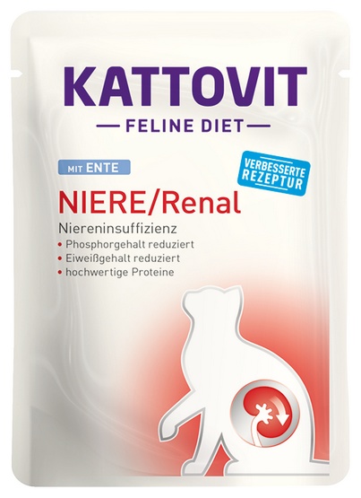 Kattovit Feline Diet Niere/Renal kaczka saszetka 85g - obrazek 4