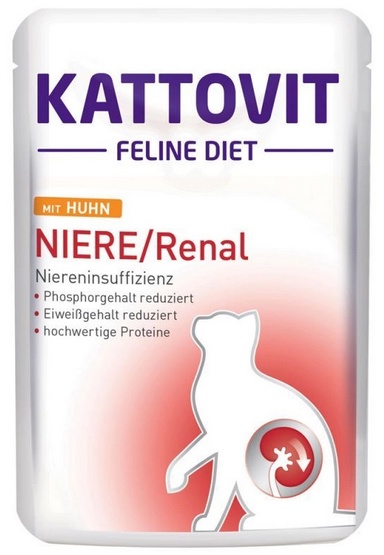 Kattovit Feline Diet Niere/Renal kurczak saszetka 85g - obrazek 3