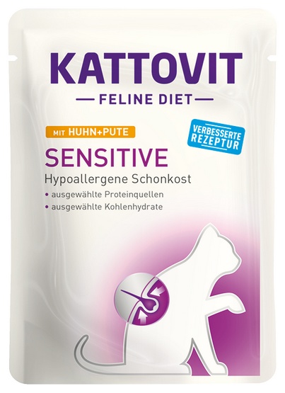 Kattovit Feline Diet Sensitive kurczak i indyk saszetka 85g - obrazek 4