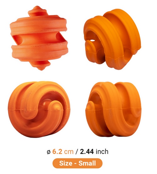 PetDreamHouse Zabawka gumowa Geo-Hex pomarańczowa - obrazek 3