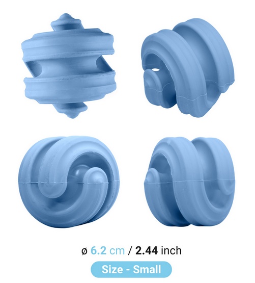 PetDreamHouse Zabawka gumowa Geo-Hex błękitna - obrazek 3