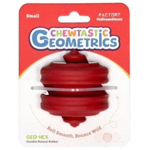 PetDreamHouse Zabawka gumowa Geo-Hex czerwona