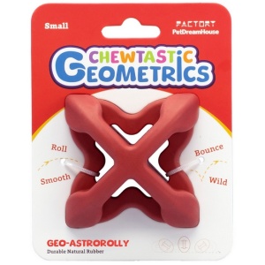 PetDreamHouse Zabawka gumowa Geo-Astro Rolly czerwona