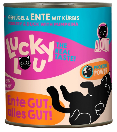 Lucky Lou Lifestage Adult Drób i kaczka puszka 800g - obrazek 3