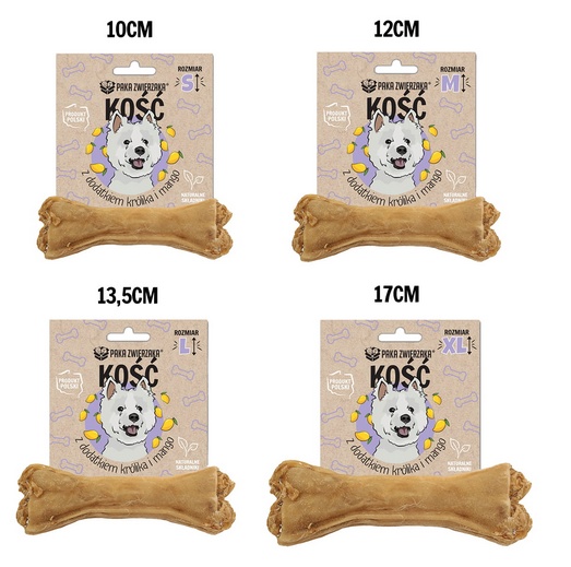 Paka Zwierzaka Kość z dodatkiem królika i mango XL 17cm - obrazek 2