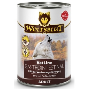 Wolfsblut Dog VetLine Gastrointestinal - kaczka i bataty puszka 395g