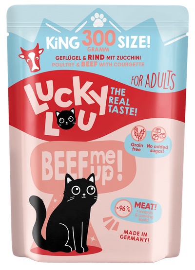Lucky Lou Lifestage Adult Drób i wołowina saszetka 300g - obrazek 2
