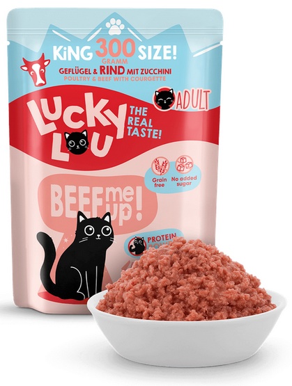 Lucky Lou Lifestage Adult Drób i wołowina saszetka 300g - obrazek 4