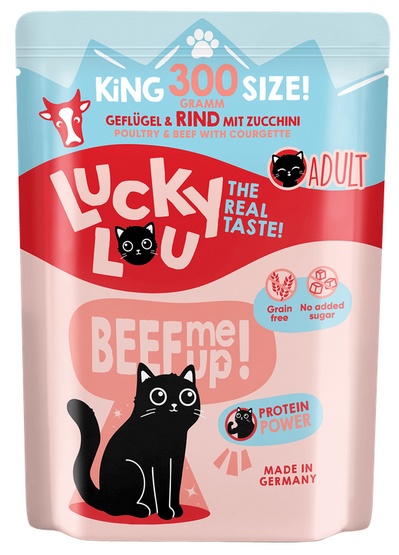Lucky Lou Lifestage Adult Drób i wołowina saszetka 300g - obrazek 5