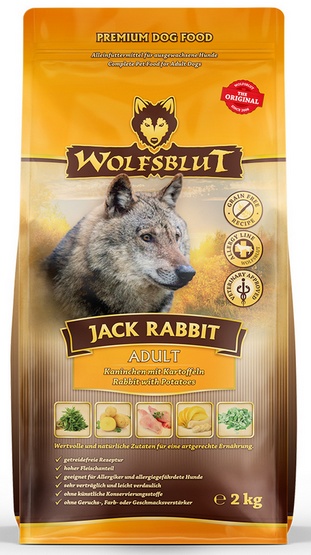 Wolfsblut Dog Jack Rabbit - królik, zając i bataty 2kg - obrazek 2