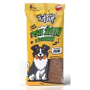 TUF TUF Psie Żelki - Paski z drobiem 6szt